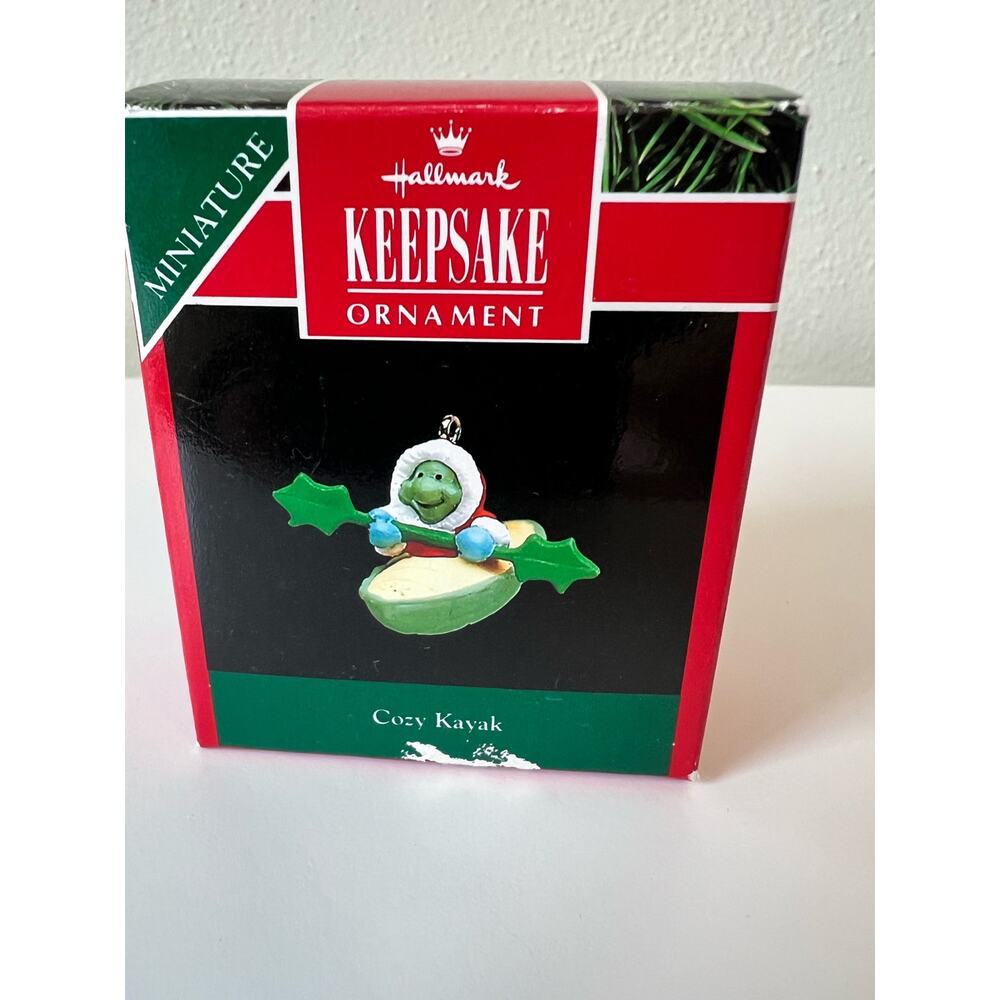 Hallmark Keepsake Miniature Ornament Cozy Kayak 1992